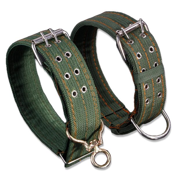 Cute Solid Army Green Canvas Dog's Collar