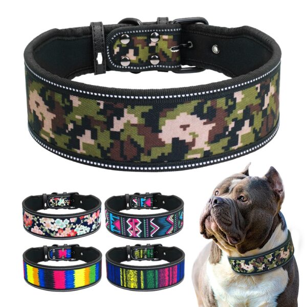 Colorful Reflective Nylon Dog Collar