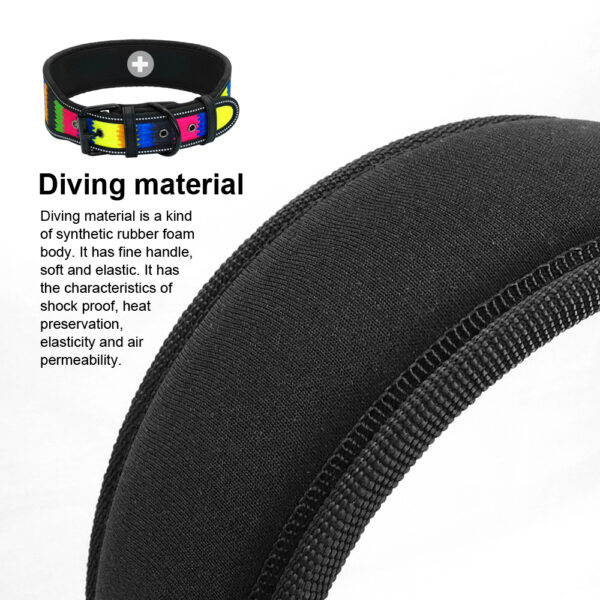 Colorful Reflective Nylon Dog Collar - Image 4