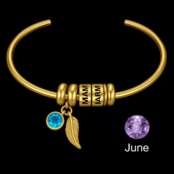 Custom Name Bracelet with Birthstone - Image 8