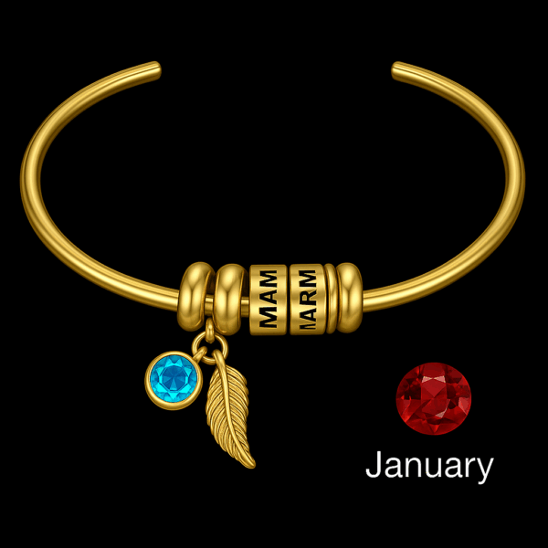 Custom Name Bracelet with Birthstone - Image 11
