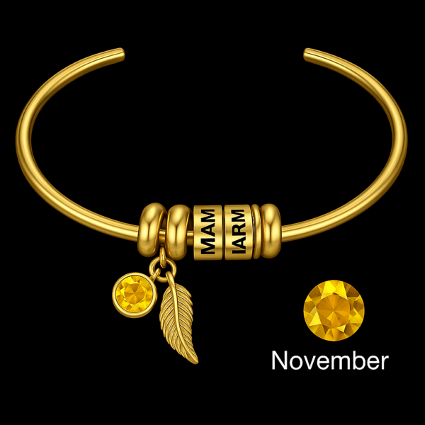 Custom Name Bracelet with Birthstone - Image 3