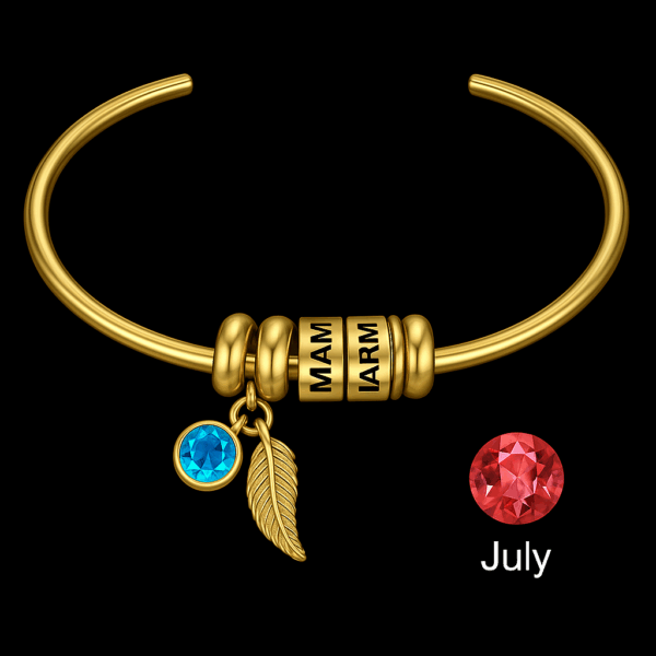 Custom Name Bracelet with Birthstone - Image 6