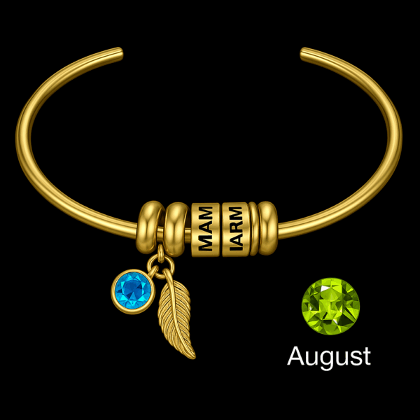 Custom Name Bracelet with Birthstone - Image 7