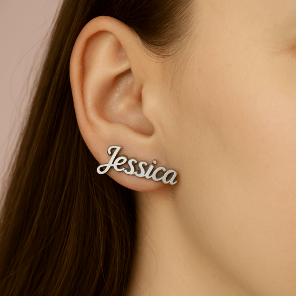 Custom Name Earrings - Image 4