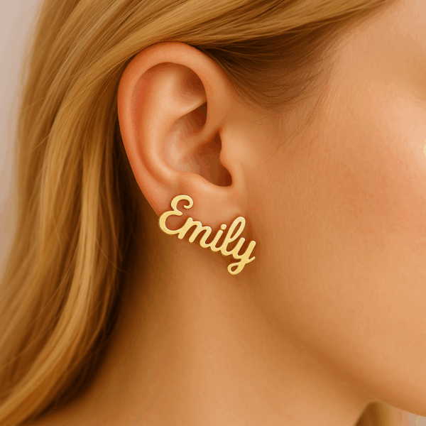 Custom Nameplate Earrings