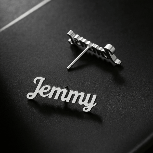 Custom Nameplate Earrings - Image 4