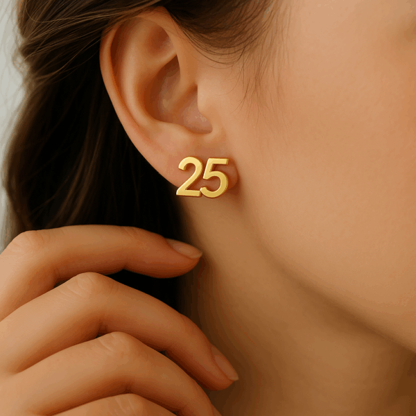 Custom Numbers Earrings - Image 6