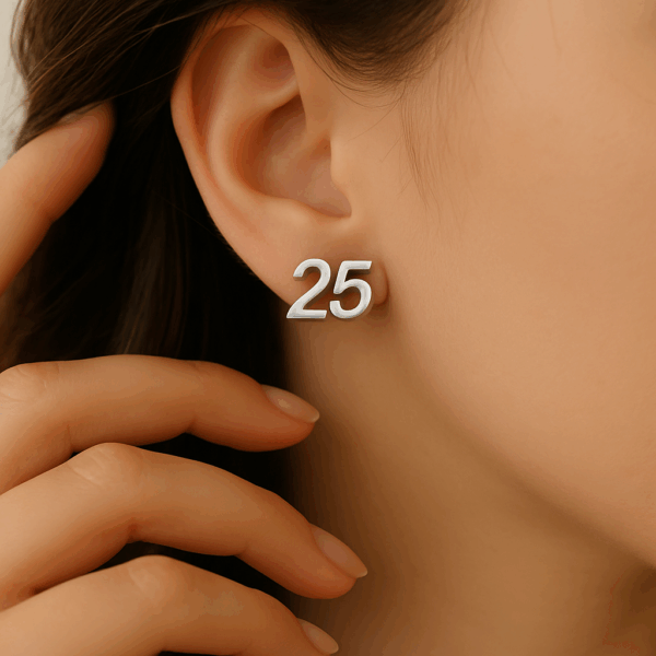 Custom Numbers Earrings - Image 7