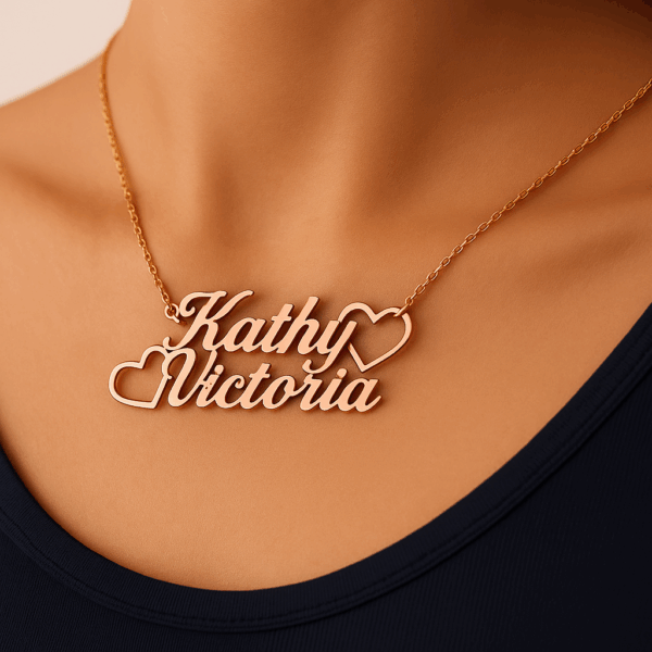 Personalized Couple Custom Name Necklaces - Image 4