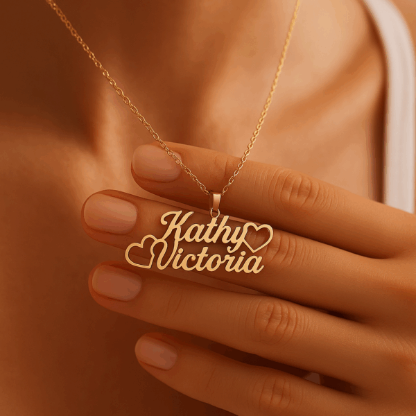 Personalized Couple Custom Name Necklaces - Image 3