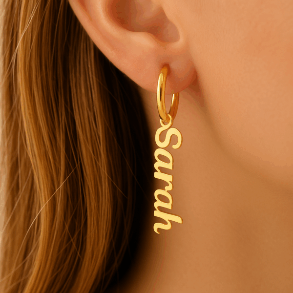 Personalized Custom Name Earrings - Image 4