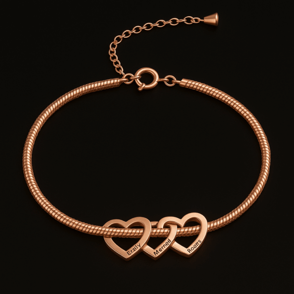 Personalized Names Heart Bracelet - Image 2