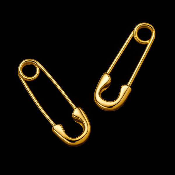 Pin Shaped Stud Earrings